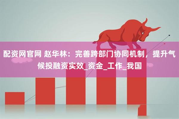 配资网官网 赵华林：完善跨部门协同机制，提升气候投融资实效_资金_工作_我国