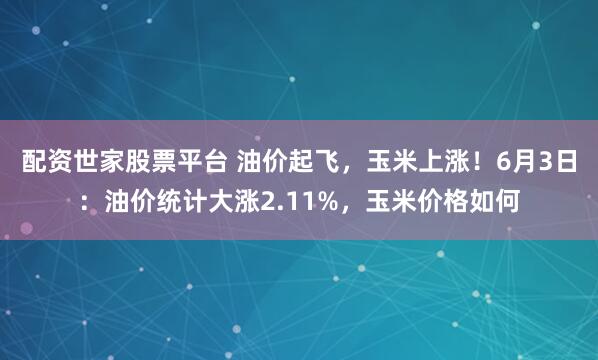 配资世家股票平台 油价起飞，玉米上涨！6月3日：油价统计大涨2.11%，玉米价格如何